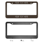 Custom Brown Gray License Plate Frame