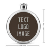 Custom Brown Gray Hip Flask