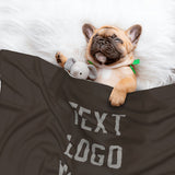Custom Brown Gray Pet Blanket