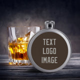 Custom Brown Gray Hip Flask