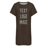 Custom Brown Gray Nachthemd