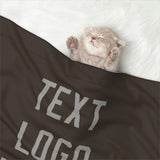 Custom Brown Gray Pet Blanket