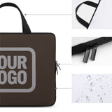 Custom Brown Gray Laptop Bag