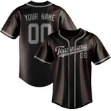 Custom Brown & Gray Colors Design Sports Baseball Jersey