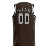 Custom Brown & Gray Colors Design Sports Basketball Jersey