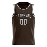 Custom Brown & Gray Colors Design Sports Basketball Jersey