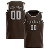 Custom Brown & Gray Colors Design Sports Basketball Jersey