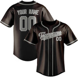 Custom Brown & Gray Colors Design Sports Baseball Jersey