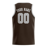 Custom Brown & Gray Colors Design Sports Basketball Jersey