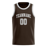 Custom Brown & Gray Colors Design Sports Basketball Jersey