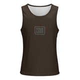 Custom Brown Dark Grey Men's Tank Top