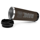 Custom Brown Dark Grey Stainless Steel Water Cup