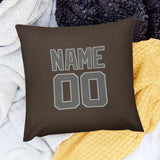 Custom Brown Dark Grey Pillowcase