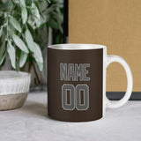 Custom Brown Dark Grey Mug