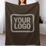 Custom Brown Gray Blanket