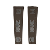 Custom Brown Dark Grey Arm Sleeve