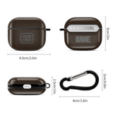 Custom Brown Dark Grey AirPods Case (3rd Generation)