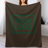 Custom Brown Green Blanket