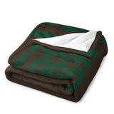 Custom Brown Green Blanket