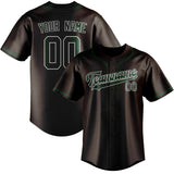 Custom Brown & Green Colors Design Sports Baseball Jersey