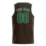 Custom Brown & Green Colors Design Sports Basketball Jersey