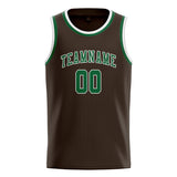 Custom Brown & Green Colors Design Sports Basketball Jersey