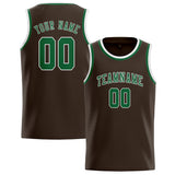 Custom Brown & Green Colors Design Sports Basketball Jersey