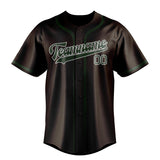 Custom Brown & Dark Green Colors Design Sports Baseball Jersey