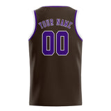 Custom Brown & Purple Colors Design Sports Basketball Jersey