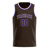 Custom Brown & Purple Colors Design Sports Basketball Jersey