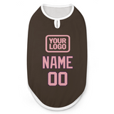 Custom Brown Light Pink Pet Vest