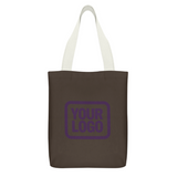 Custom Brown Light Pink Canvas Tote Bag
