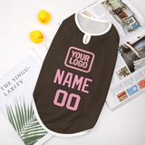Custom Brown Light Pink Pet Vest