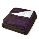 Custom Brown Purple Blanket