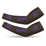 Custom Brown Light Purple Arm Sleeve