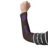 Custom Brown Light Purple Arm Sleeve