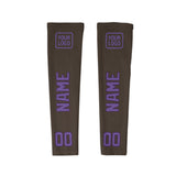 Custom Brown Light Purple Arm Sleeve