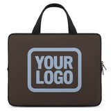 Custom Brown Light Blue Laptop Bag