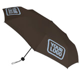 Custom Brown Light Blue Automatic Umbrella
