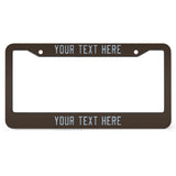 Custom Brown Light Blue License Plate Frame