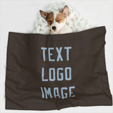 Custom Brown Light Blue Pet Blanket
