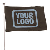 Custom Brown Light Blue Flag