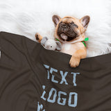 Custom Brown Light Blue Pet Blanket