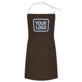 Custom Brown Light Blue Apron