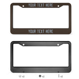 Custom Brown Light Blue License Plate Frame