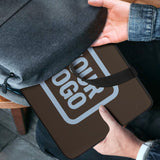 Custom Brown Light Blue Laptop Bag