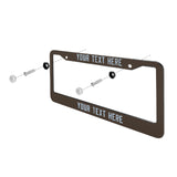 Custom Brown Light Blue License Plate Frame