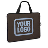 Custom Brown Light Blue Laptop Bag