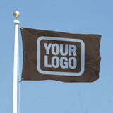 Custom Brown Light Blue Flag