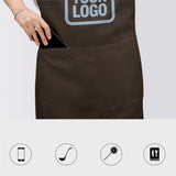 Custom Brown Light Blue Apron